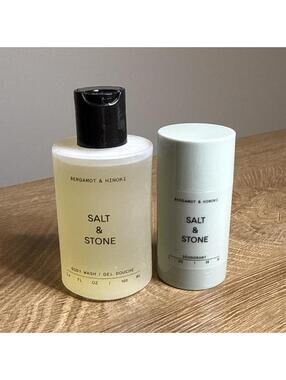 Salt & Stone Bergamot & Hinoki Deodorant (1 Oz) & Body Wash (3.4 Oz)